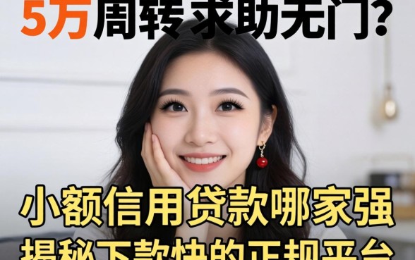 急需5万周转却求助无门？小额信用贷款哪家强？揭秘下款快的正规平台