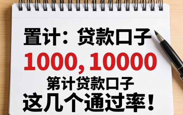 盘点几个1000到10000的贷款口子，这几个通过率还行