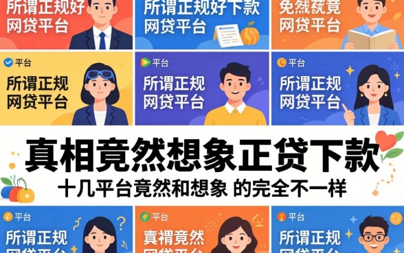我试了十几个平台，发现所谓正规好下款的网贷平台，真相竟然和想象中完全不一样
