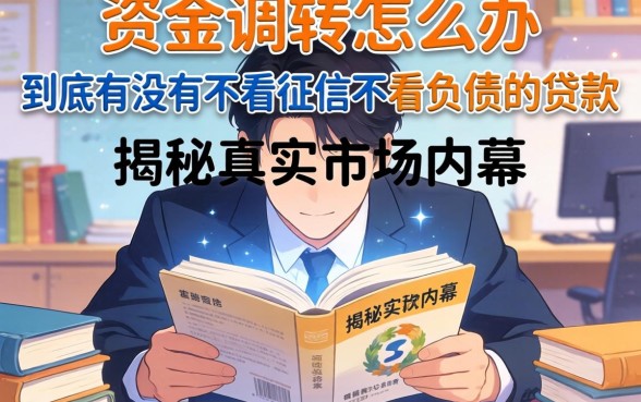 急需资金周转怎么办？到底有没有不看征信不看负债的贷款？揭秘真实市场内幕