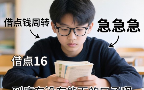 急急急！本人刚满16岁想借点钱周转，到底有没有能下的口子啊？