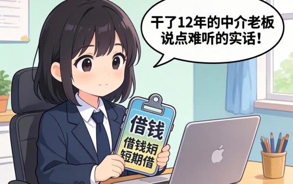 学生想借钱短期怎么借？干了12年的中介老板说点难听的实话
