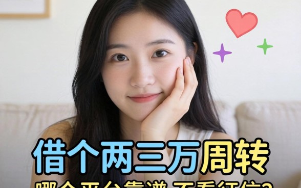 手头紧想借个两三万周转,哪个平台靠谱不看征信?急求推荐!