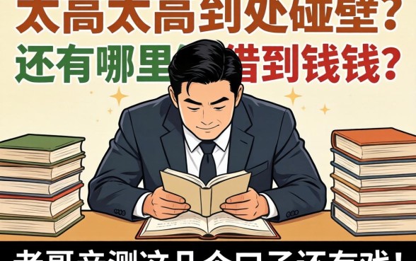 负债太高到处碰壁，还有哪里能借到钱？老哥亲测这几个口子还有戏！