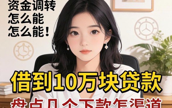 急需资金周转怎么能借到10万块贷款呢?盘点几个下款渠道