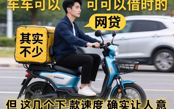 有车可以借的网贷其实不少,但这几个下款速度确实让人意外