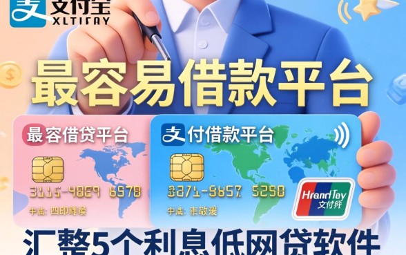 支付宝最容易借款的平台，汇整5个利息低的网贷软件