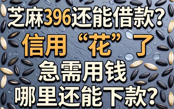 芝麻分396还能借款吗？信用“花”了急需用钱哪里还能下款？