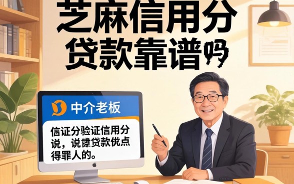 芝麻信用分验证的贷款靠谱吗？中介老板说点得罪人的