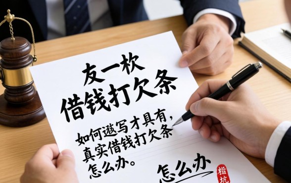 朋友借钱不打欠条怎么办？如何写才具有法律效力？真实借钱打欠条的避坑指南