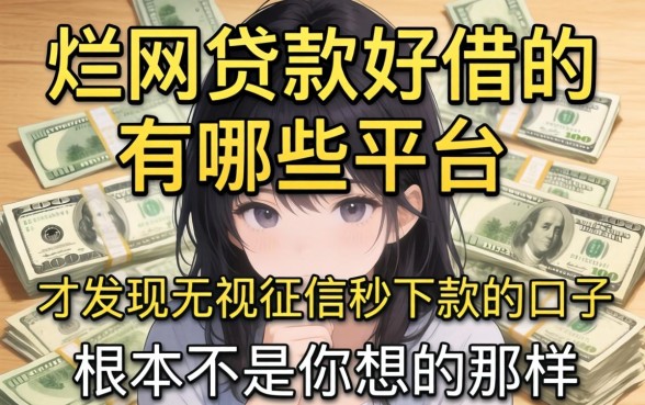 我翻烂了全网贷款好借的有哪些平台，才发现无视征信秒下款的口子根本不是你想的那样