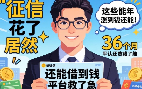 我征信花了居然在2026年还能借到钱，这些能分36个月还款的平台救了急