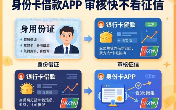 盘点5个凭身份证银行卡借款app，审核快不看征信
