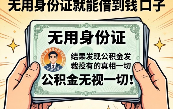 我试了那个不用身份证就能借到钱的口子，结果发现公积金无视一切的真相