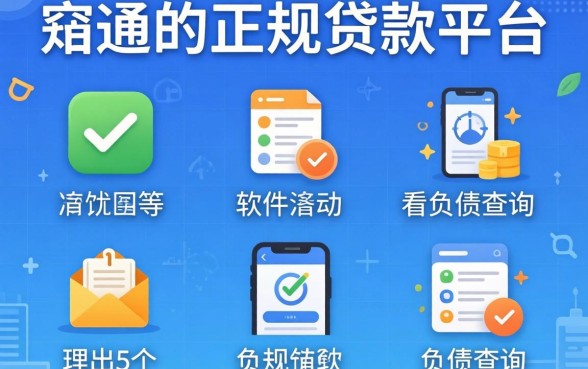 比较容易通过的正规贷款平台有，理出5个不看负债查询的软件