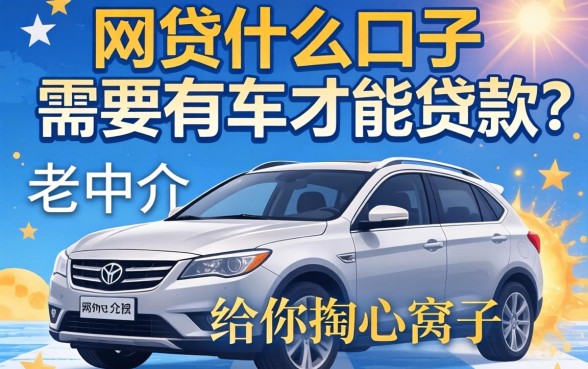 网贷什么口子需要有车才能贷款？老中介给你掏心窝子