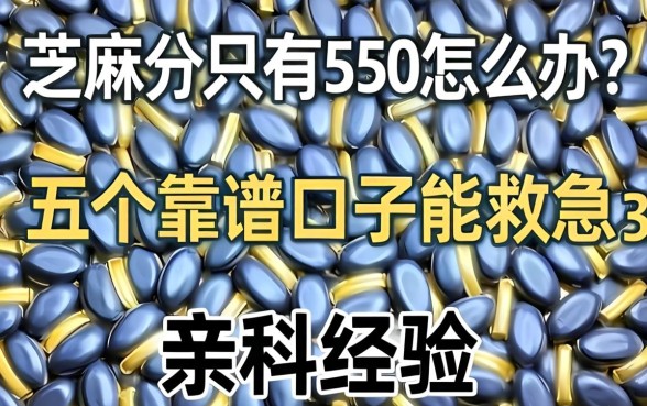 芝麻分只有550怎么办?这五个靠谱口子能救急吗?亲测经验分享