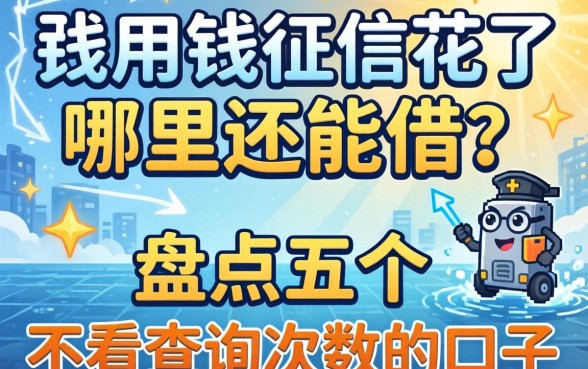 急用钱征信花了哪里还能借？盘点五个不看查询次数的口子
