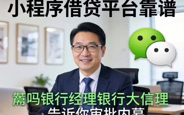 微信小程序借贷平台靠谱吗？银行经理告诉你审批内幕