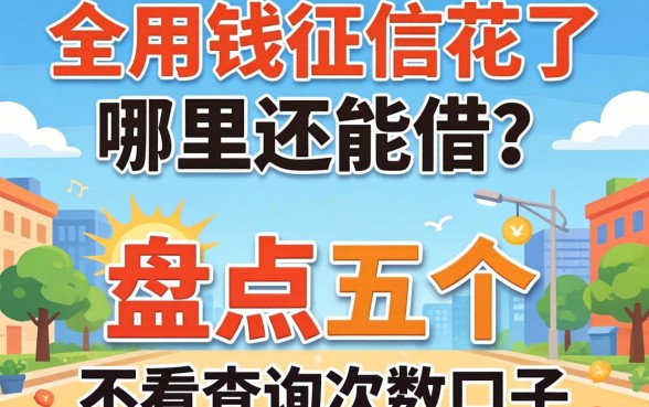 急用钱征信花了哪里还能借？盘点五个不看查询次数的口子
