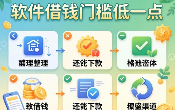 有什么软件借钱门槛低一点？整理几个还能下款的渠道