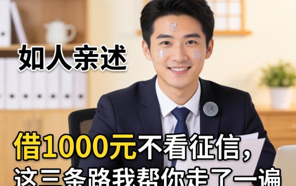 生意人亲述：如何借1000元不看征信，这三条路我帮你走了一遍