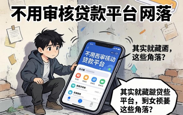 我翻烂了全网，发现那些不用审核的贷款平台其实就藏在这些角落