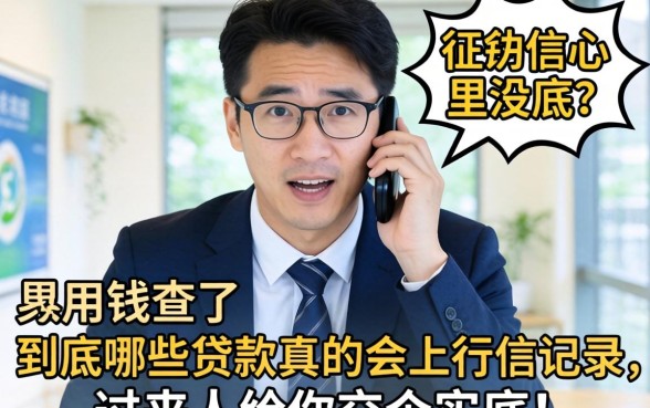 急用钱查了征信心里没底？到底哪些贷款真的会上征信记录，过来人给你交个实底！
