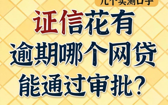 征信花有逾期哪个网贷能通过审批?整理几个实测口子