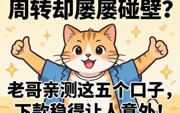 急需周转却屡屡碰壁？老哥亲测这五个口子，下款稳得让人意外！