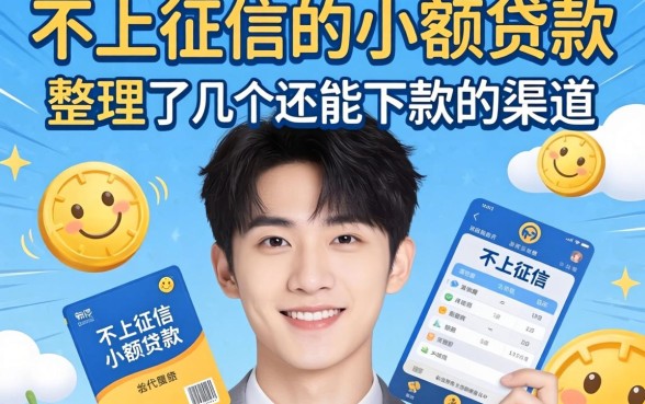 靠谱的不上征信的小额贷款：整理了几个还能下款的渠道