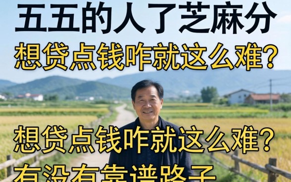 奔五的人了芝麻分才600，想贷点钱咋就这么难？有没有靠谱路子推荐？