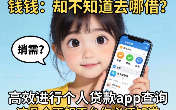 急需用钱却不知道去哪借？如何高效进行个人贷款app查询？这几个正规平台你必须知道