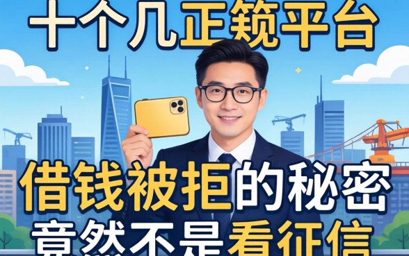 我试了十几个正规平台，发现借钱不被拒的秘密竟然不是看征信
