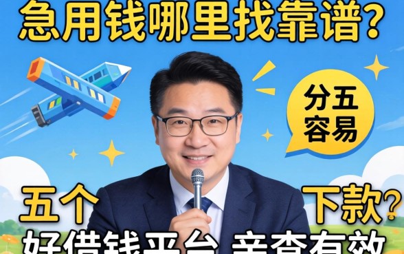 急用钱哪里找靠谱？分享五个容易下款的好借钱平台，亲测有效！