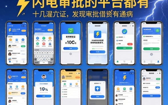 我试了十几个需要手机验证的借钱软件，发现闪电审批的平台都有个通病