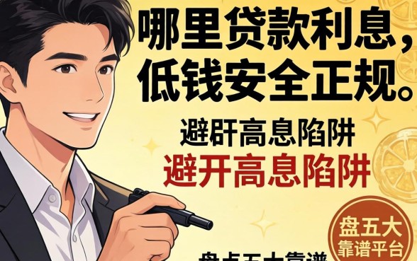 急需用钱哪里贷款利息低又安全正规？避开高息陷阱，盘点五大靠谱平台