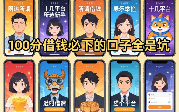 我试了十几个平台，发现那些所谓100分借钱必下的口子全是坑