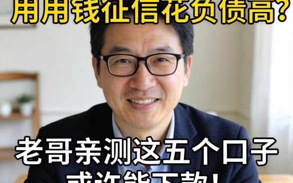 急用钱征信花负债高？老哥亲测这五个口子或许能下款！