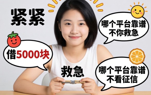 手头紧想借5000块救急，哪个平台靠谱不看征信？