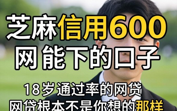 我试了几个芝麻信用600能下的口子，发现18岁通过率的网贷根本不是你想的那样