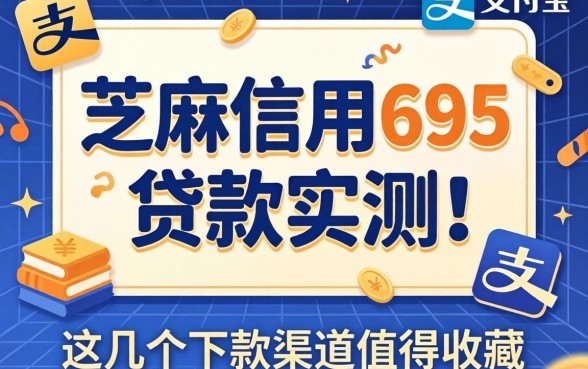 支付宝芝麻信用695贷款实测：这几个下款渠道值得收藏
