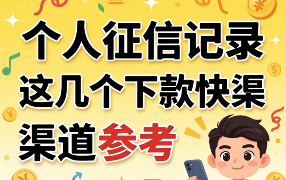 无不良个人征信记录，这几个下款快的渠道可以参考