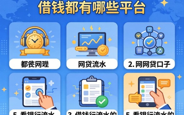 网上可以借钱的都有哪些平台，规整5个看银行流水的网贷口子