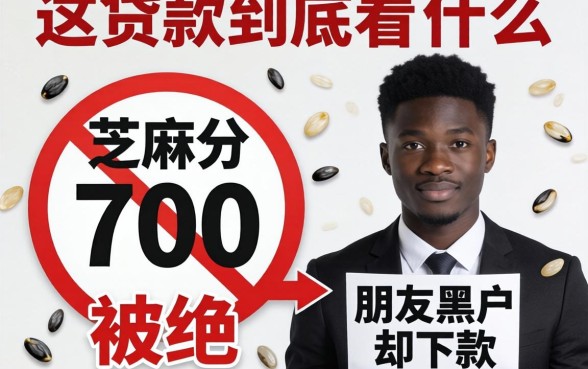 我芝麻分700被拒,朋友黑户却下款,这贷款到底看什么