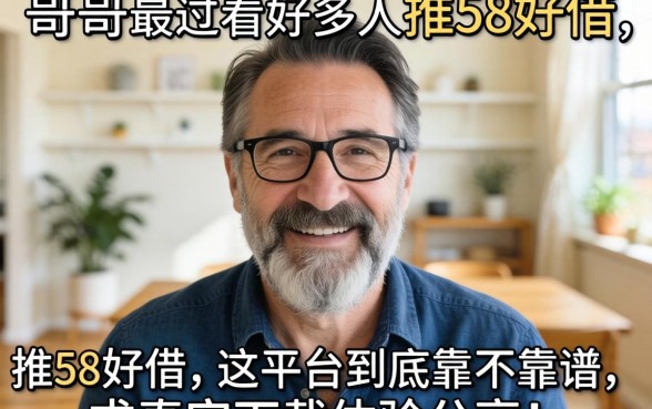 老哥们，最近看好多人在推58好借，这平台到底靠不靠谱？求真实下载体验分享！
