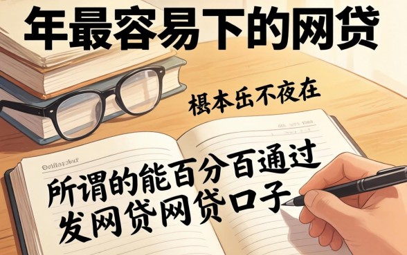 我翻遍了2026年最容易下的网贷,发现所谓的能百分百通过的网贷口子根本不存在