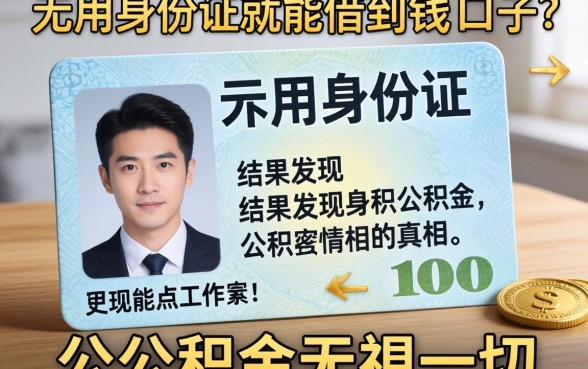 我试了那个不用身份证就能借到钱的口子，结果发现公积金无视一切的真相