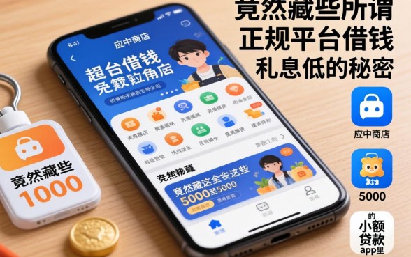 我翻烂了手机应用商店，发现那些所谓正规平台借钱利息低的秘密，竟然藏在这些1000至5000的小额贷款app里