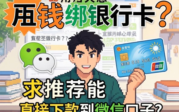 急用钱但不想绑银行卡？求推荐能直接下款到微信的口子！
